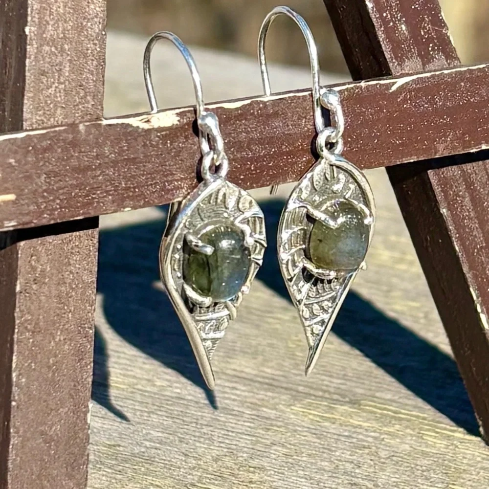 Labradorite Earrings - Picture 5 of 14